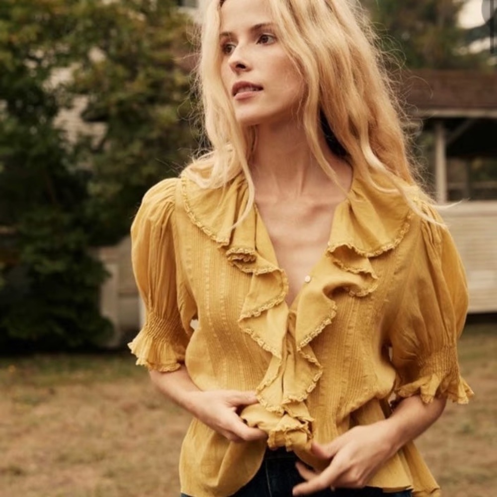 Doen Henri Top in Wheat size small